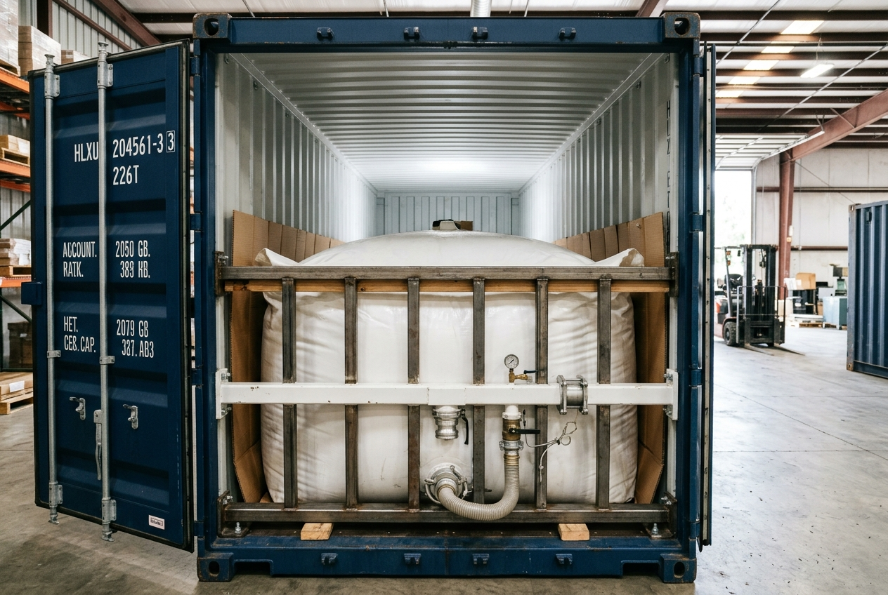 Flexi-bag inside 20ft container